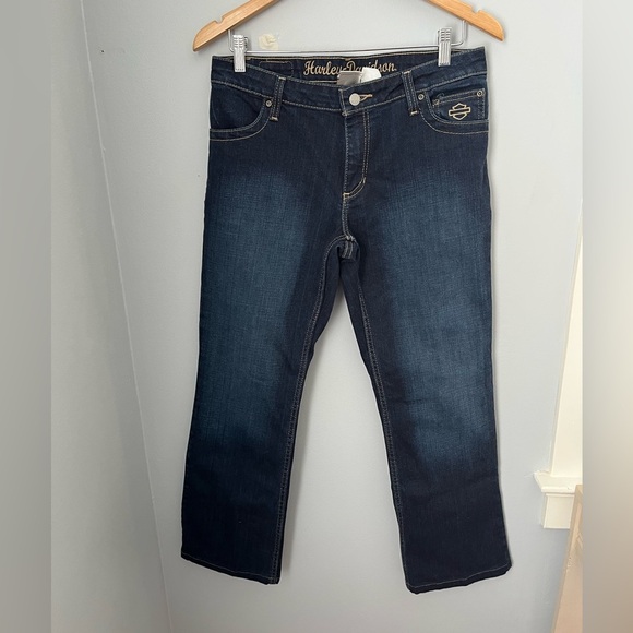 Harley-Davidson Blue Straight Leg Jeans with Classic Design - Picture 1 of 13